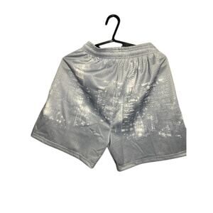 Corrupted Creative Satin Mesh Basketball Shorts Maryland Gray Bolt Mens L